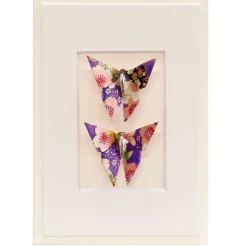 Card Twin Butterfly Garden Purple