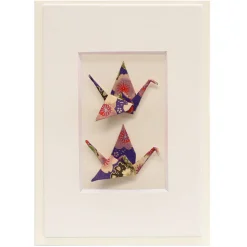 Card Twin Crane Garden Purple