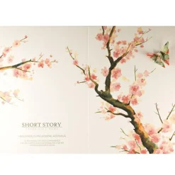 Card Watercolour Sakura Tree Pink