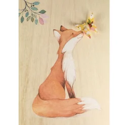 Card Wooden Fox Kiss