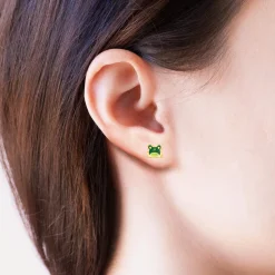 Disney Earring Epoxy Frog & Duck