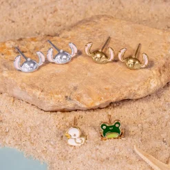 Disney Earring Epoxy Frog & Duck