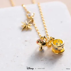 Disney Necklace Charm Diamante Mushroom
