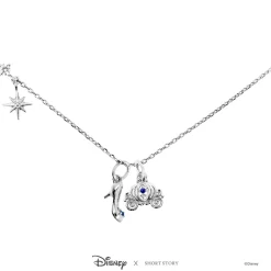 Disney Necklace Charm Diamante Glass Slipper