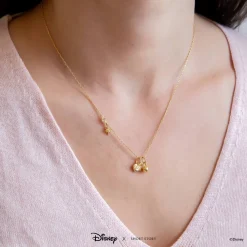Disney Necklace Charm Diamante Apple