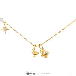 Disney Necklace Charm Diamante Alice Teacup