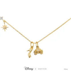 Disney Necklace Charm Diamante Glass Slipper