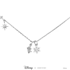 Disney Necklace Charm Diamante Snowflake