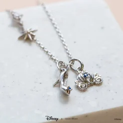 Disney Necklace Charm Diamante Glass Slipper