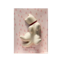 Dog Magnet Lazy White