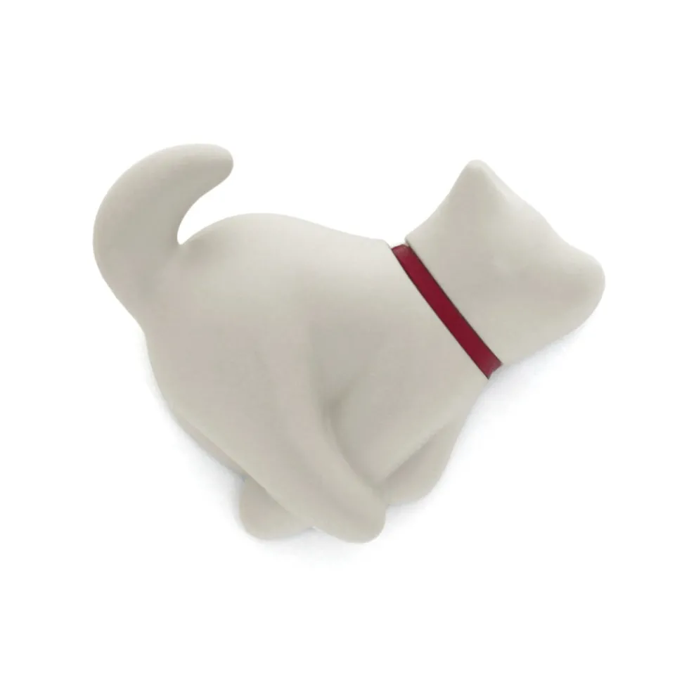 Dog Magnet Playful White