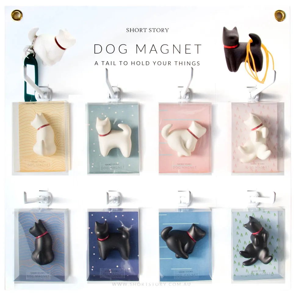 Dog Magnet Playful White