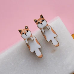 Drop Earring Dog Shiba *