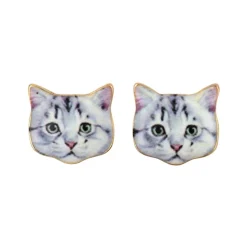 Earring Cat Grey