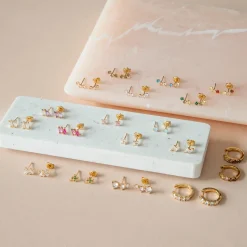 Earring Diamante Bolt