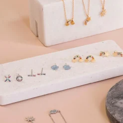 Earring Diamante Cloud Blue *