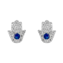 Earring Diamante Hamsa Hand