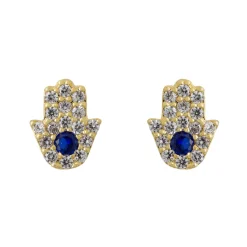Earring Diamante Hamsa Hand