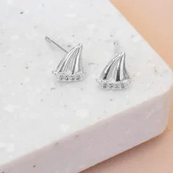 Earring Diamante Sailing Boat