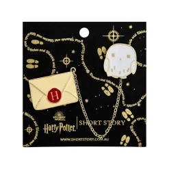 Harry Potter Enamel Pin Hogwarts Letter & Hedwig