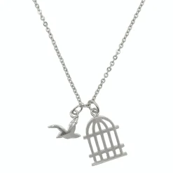 Necklace Bird and Cage