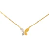 Necklace Diamante Half Butterfly