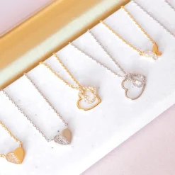 Necklace Diamante Half Butterfly