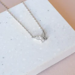 Necklace Diamante Half Butterfly
