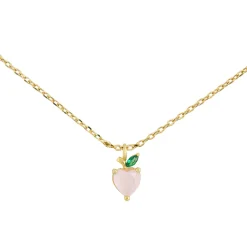 Necklace Diamante Peach Gold