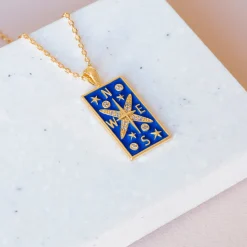 Necklace Epoxy Tarot Compass