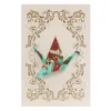 Small Card Crane Fans Aqua
