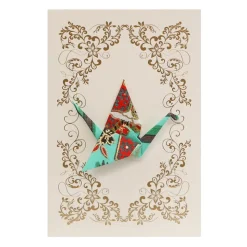Small Card Crane Fans Aqua